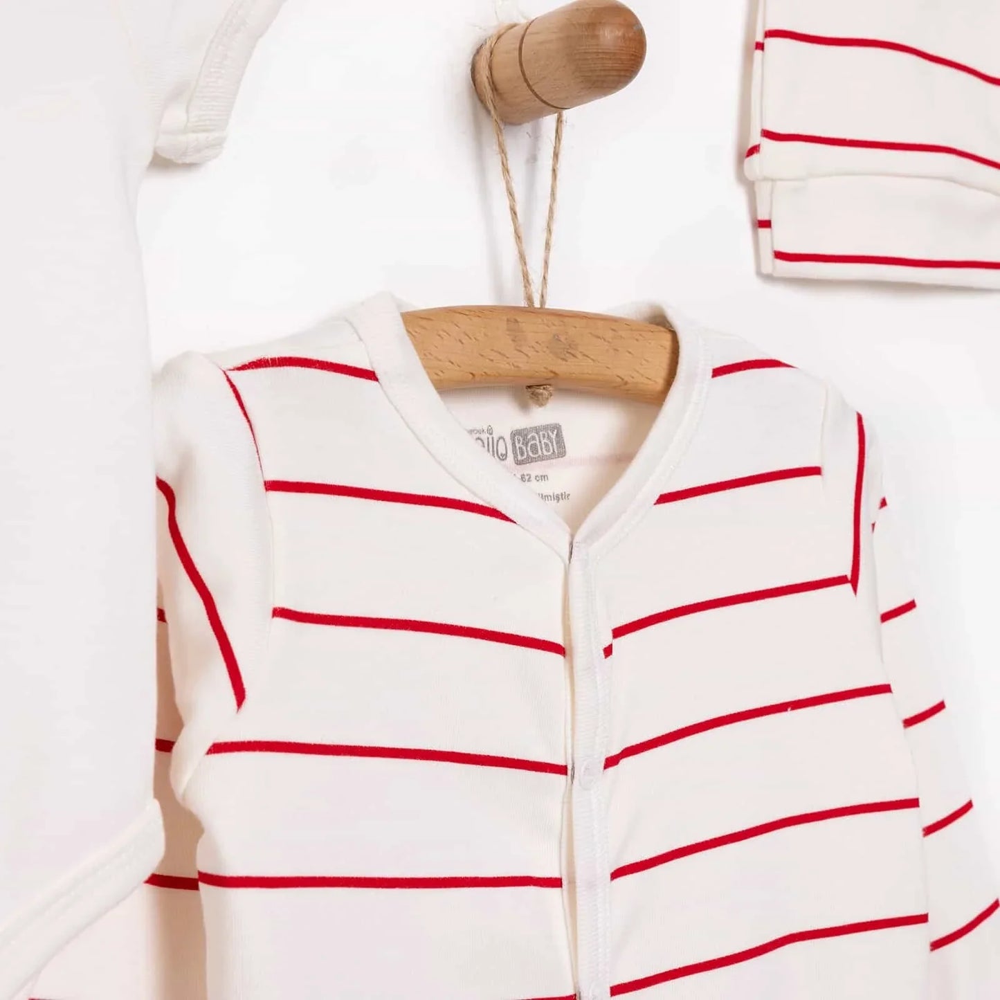 HelloBaby Boy Jumpsuit-Hat-Top - Ecru