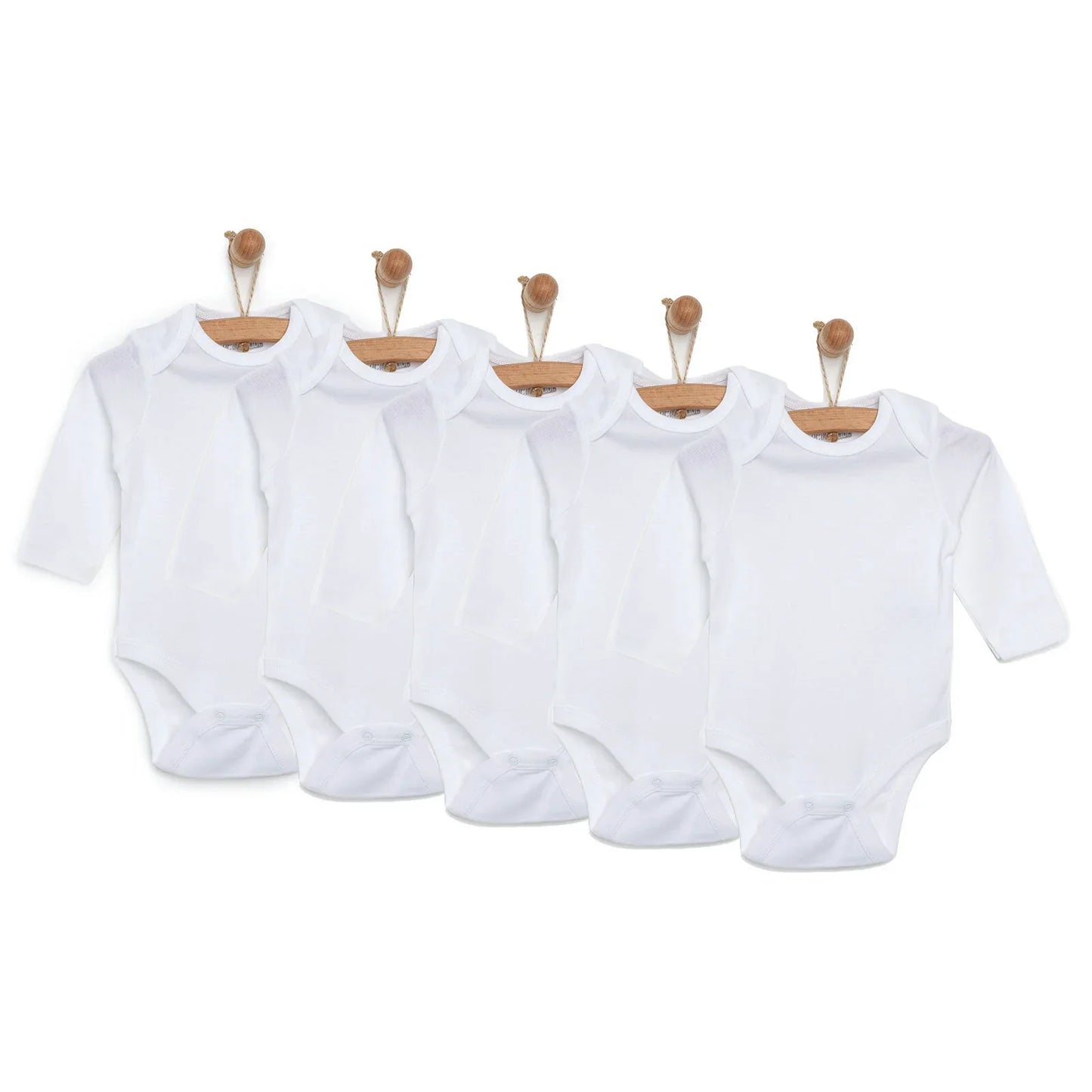 HelloBaby Unisex Long Sleeve Bodysuit 5 pcs