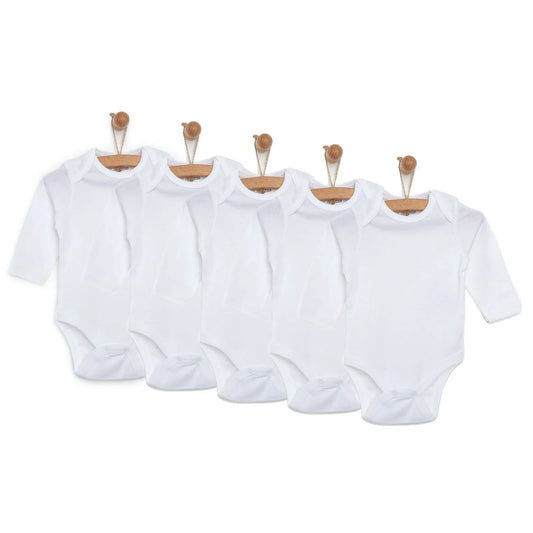 HelloBaby Unisex Long Sleeve Bodysuit 5 pcs