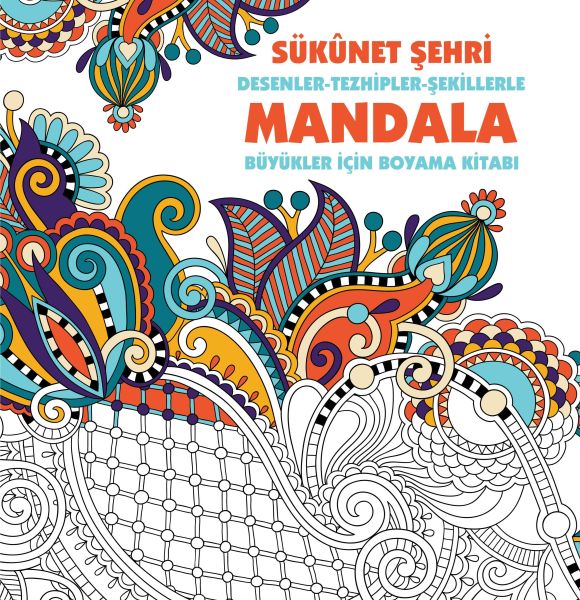 Sükunet Şehri - Mandala (Büyükler İçin Boyama) – Kolektıf – Anonim Yayıncılık – kitap kapağı