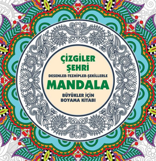 Çizgiler Şehri - Mandala (Büyükler İçin Boyama) – Kolektif – Anonim Yayıncılık – kitap kapağı