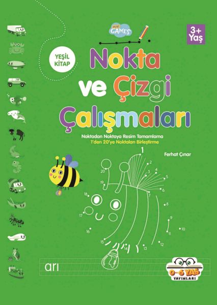 Nokta ve Çizgi Çalışmaları Yeşil Kitap – Kolektif – 0-6 Yaş Yayınları – kitap kapağı