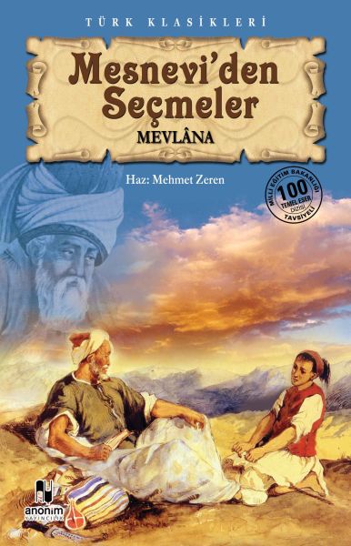Mesnevi'den Seçmeler – Mevlana Celaleddin Rumi – Anonim Yayıncılık – kitap kapağı