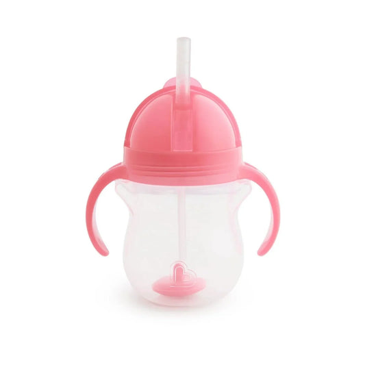Munchkin Click Lock Tip & Sip Weighted Straw Cup Pink 207ml