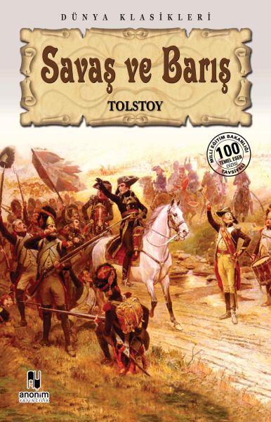 Savaş ve Barış – Lev Nikolayeviç Tolstoy – Anonim Yayıncılık – kitap kapağı