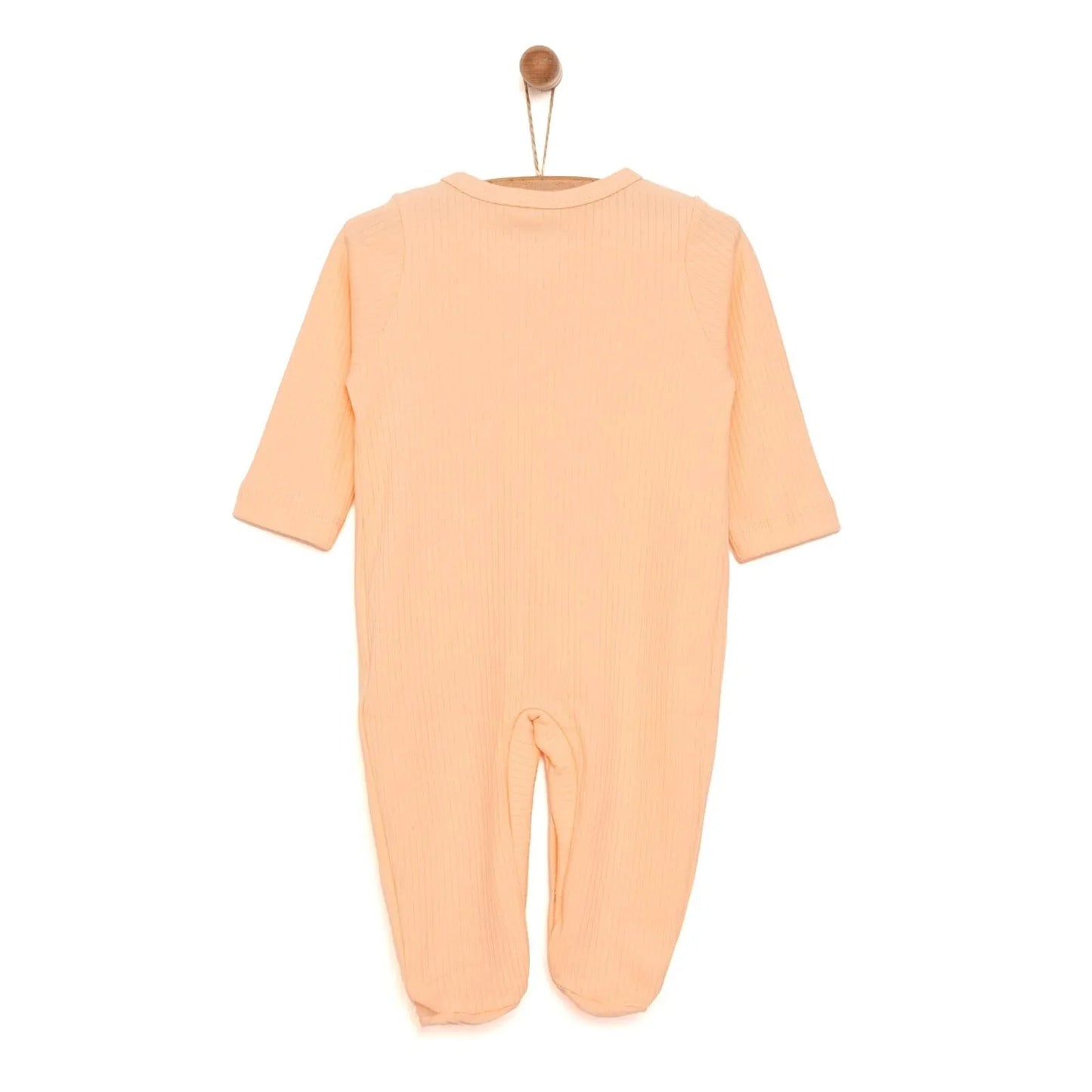 HelloBaby Newborn Girl Footed Jumpsuit - Salmon