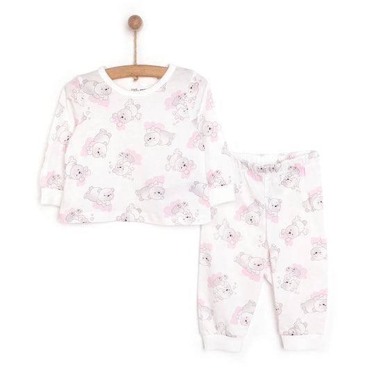 HelloBaby Baby Girl Long Sleeve Pyjamas Set - White