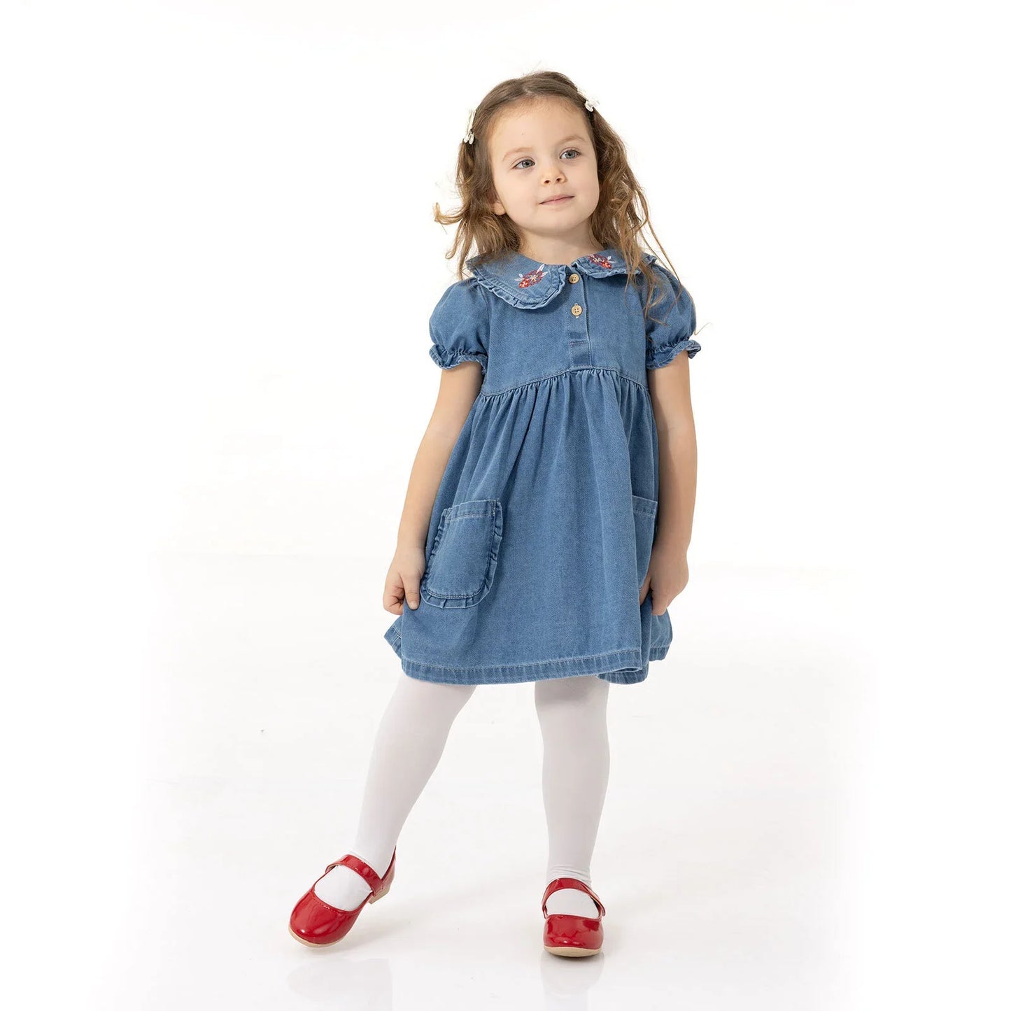 HelloBaby Spring Memories Girl Dress - Indigo