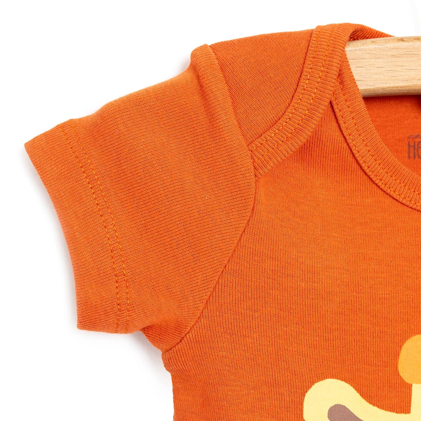 HelloBaby Short Sleeve Bodysuit - Dark Orange
