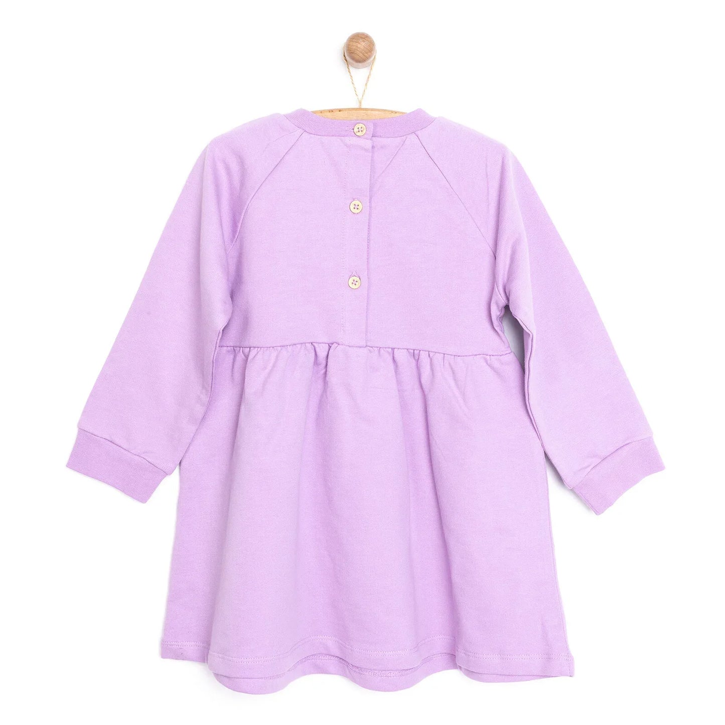 HelloBaby Basic Girl Knitted Ruffled Dress - Purple