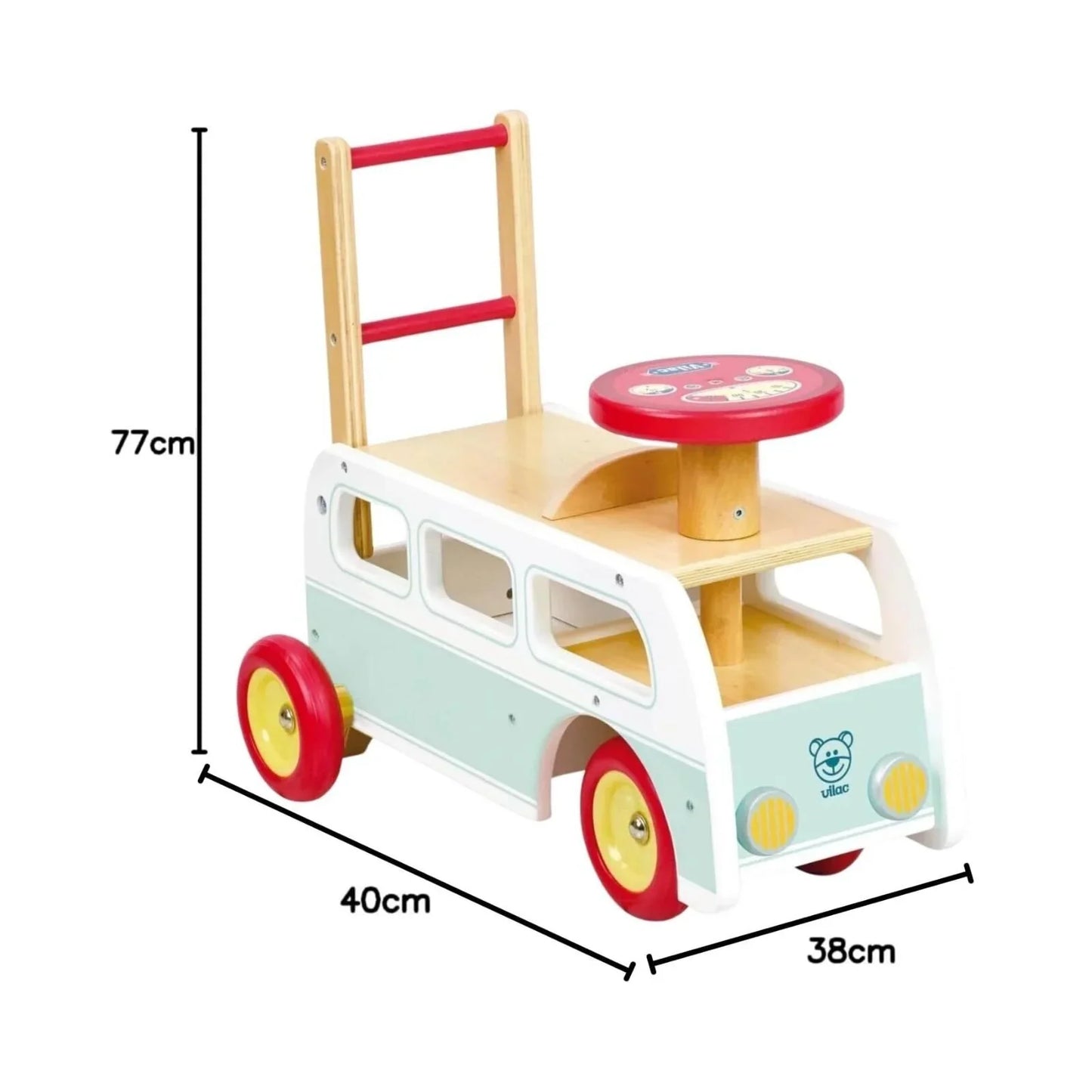 Vilac 2-in-1 Retro Wooden Camper Van