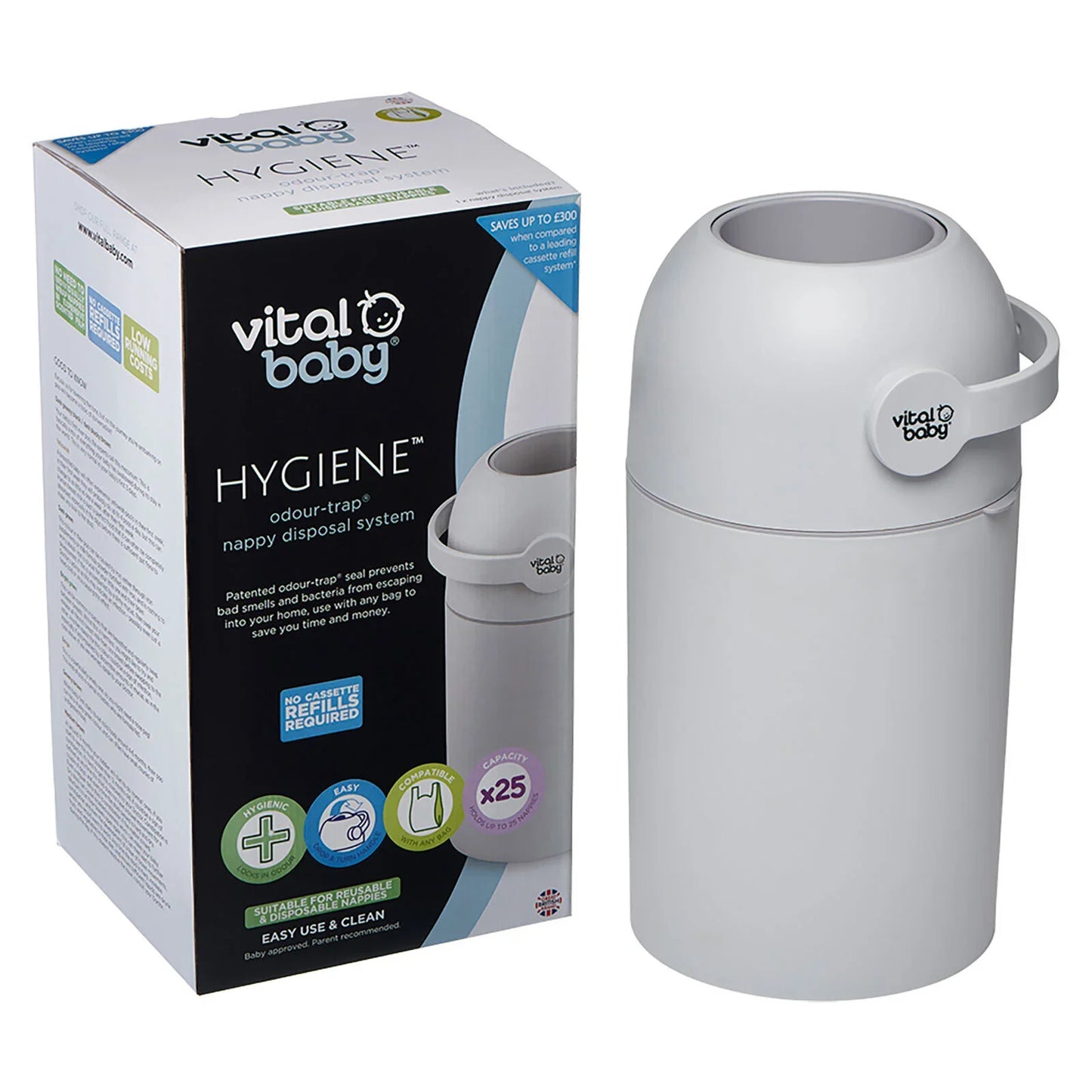 Vital Baby Hygiene Odour-Trap Nappy Disposal System
