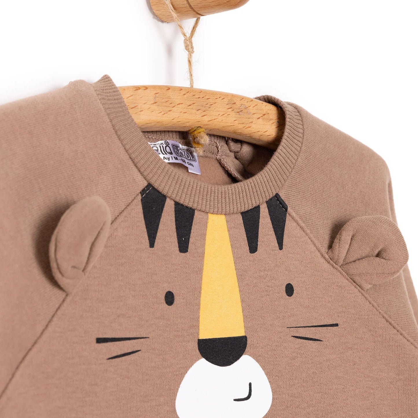 HelloBaby Newborn Boy Figure Jumpsuit - Brown