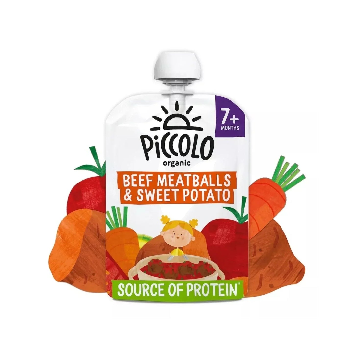 Piccolo Organic Sweet Potato & Beef Meatballs 7+ months 130g