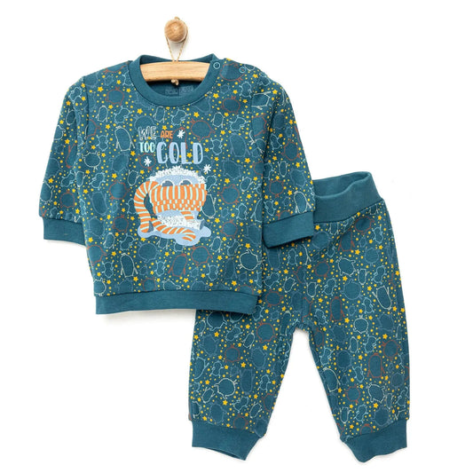 HelloBaby Basic Winter Themed Baby Tracksuit - Dark Blue