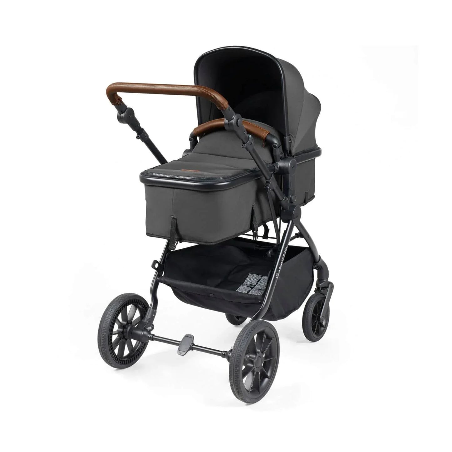 Ickle Bubba Cosmo 2-in-1 Pushchair & Carrycot - Black/Graphite Grey/Tan