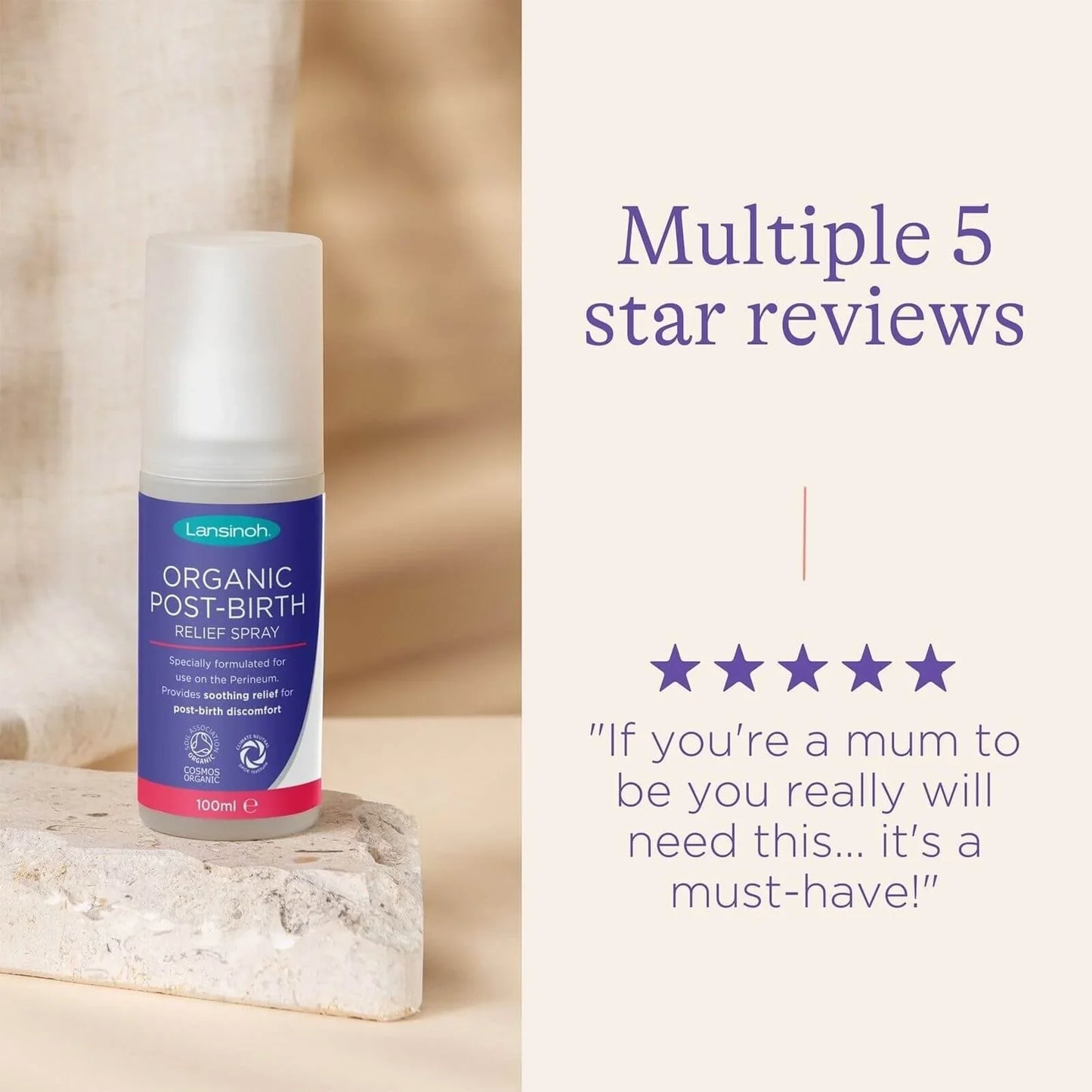 Lansinoh Organic Post-Birth Relief Spray 100ml