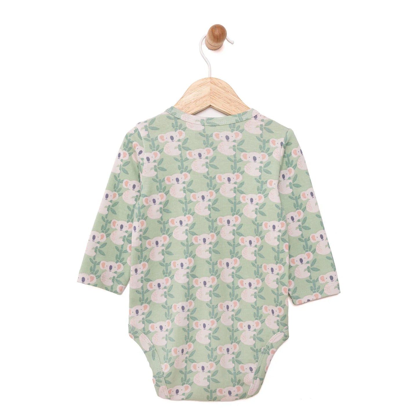 HelloBaby Boy Long Sleeve Bodysuit - Light Green