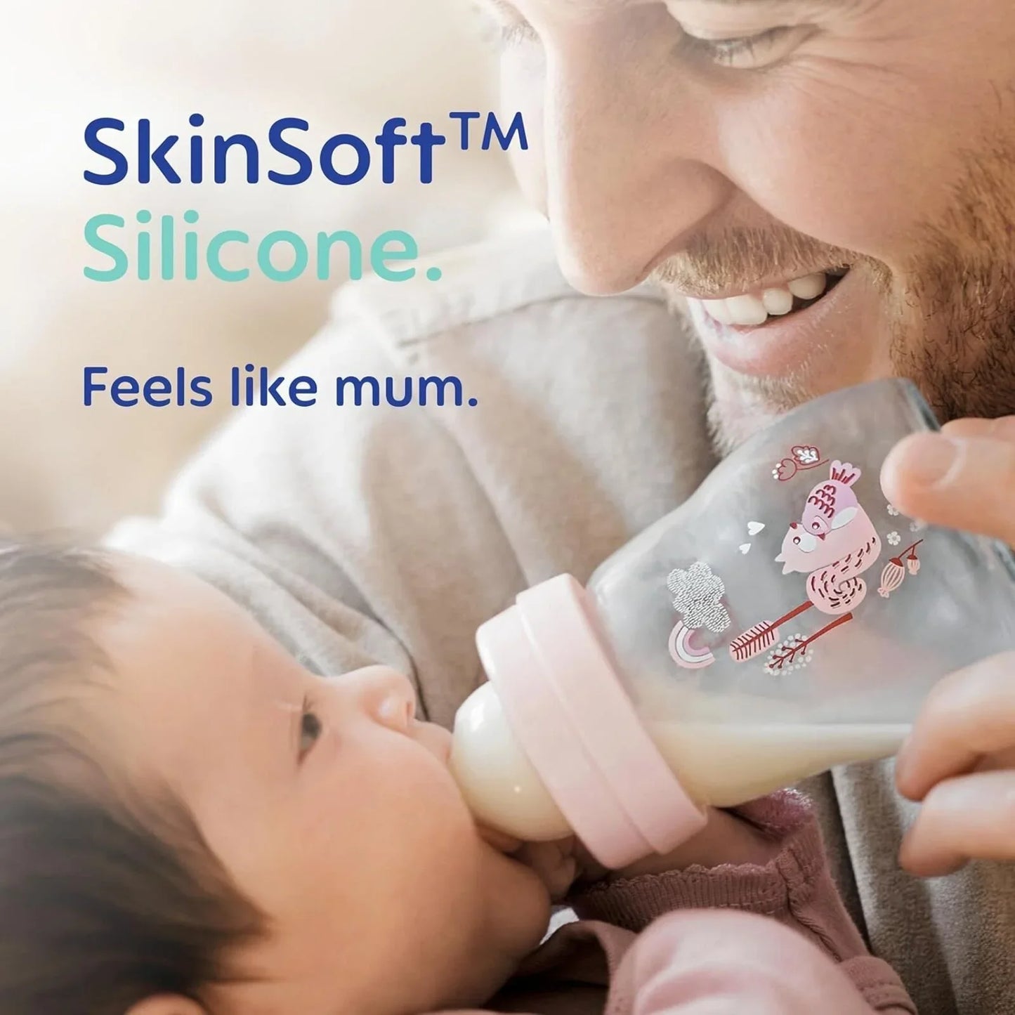 MAM Feel Good Forest Glass Baby Bottle 90ml Assorted