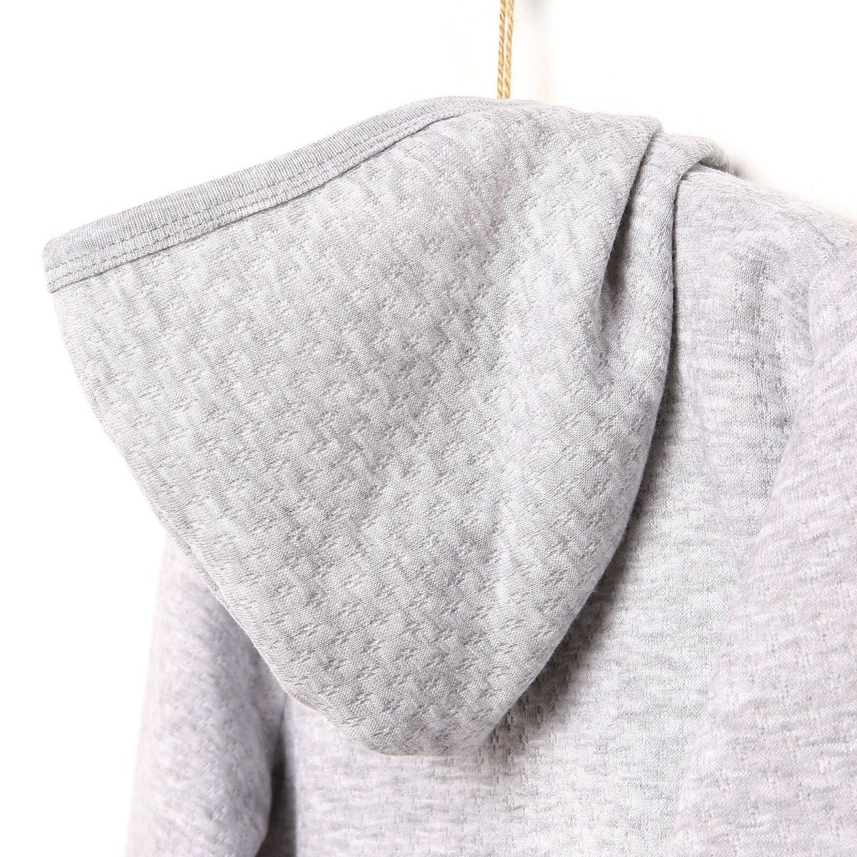 HelloBaby Basic Baby Boy Quilted Hooded - Grey Melange