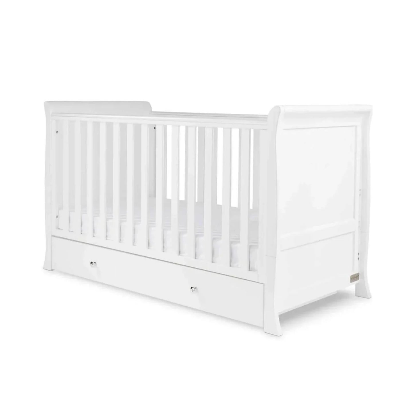 Ickle Bubba Snowdon Classic Cot Bed White - Without Mattress