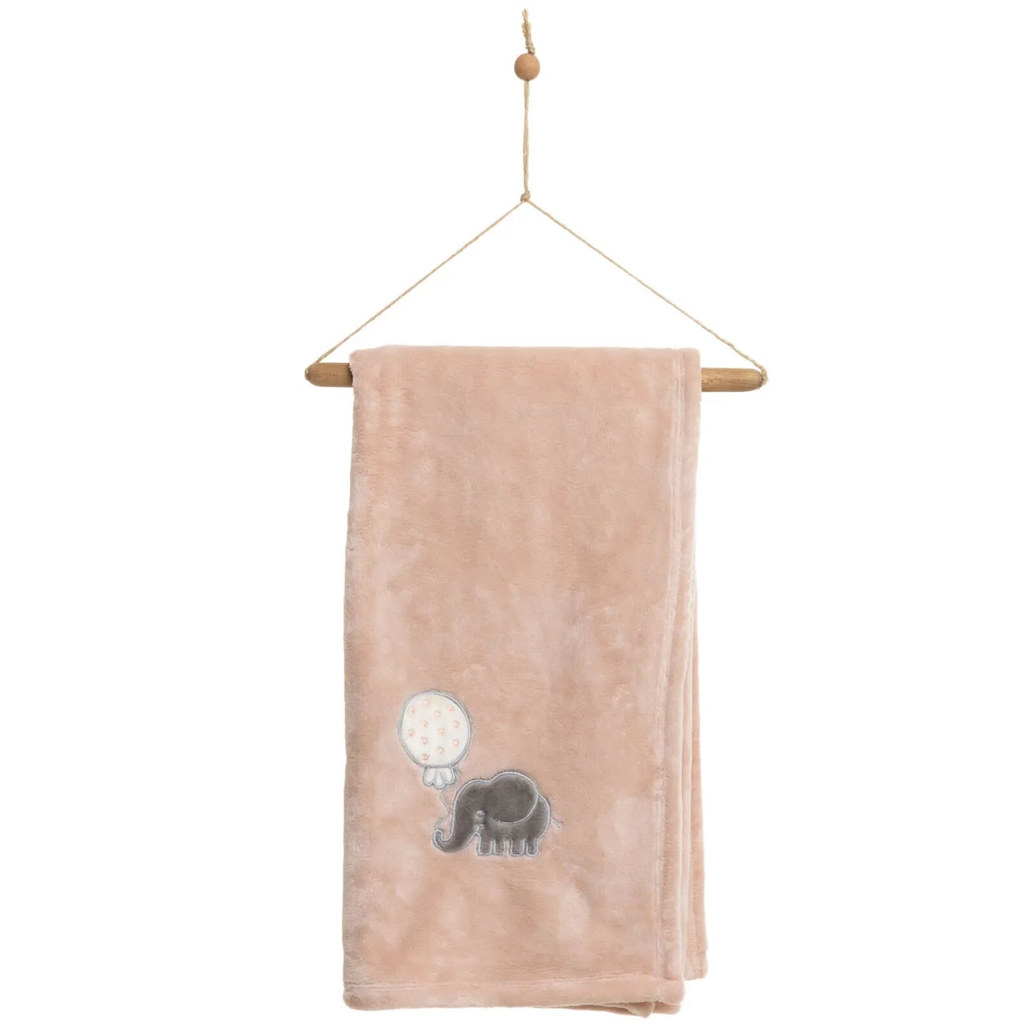 Mollia Welsoft Embroidered Baby Girl Blanket 80x100cm - Pink