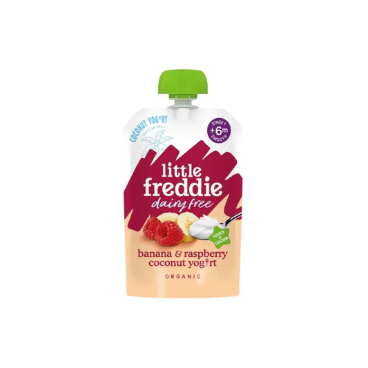 Little Freddie Organic Dairy Free Banana & Raspberry Yoghurt Baby Food Pouch 6+ months 90g