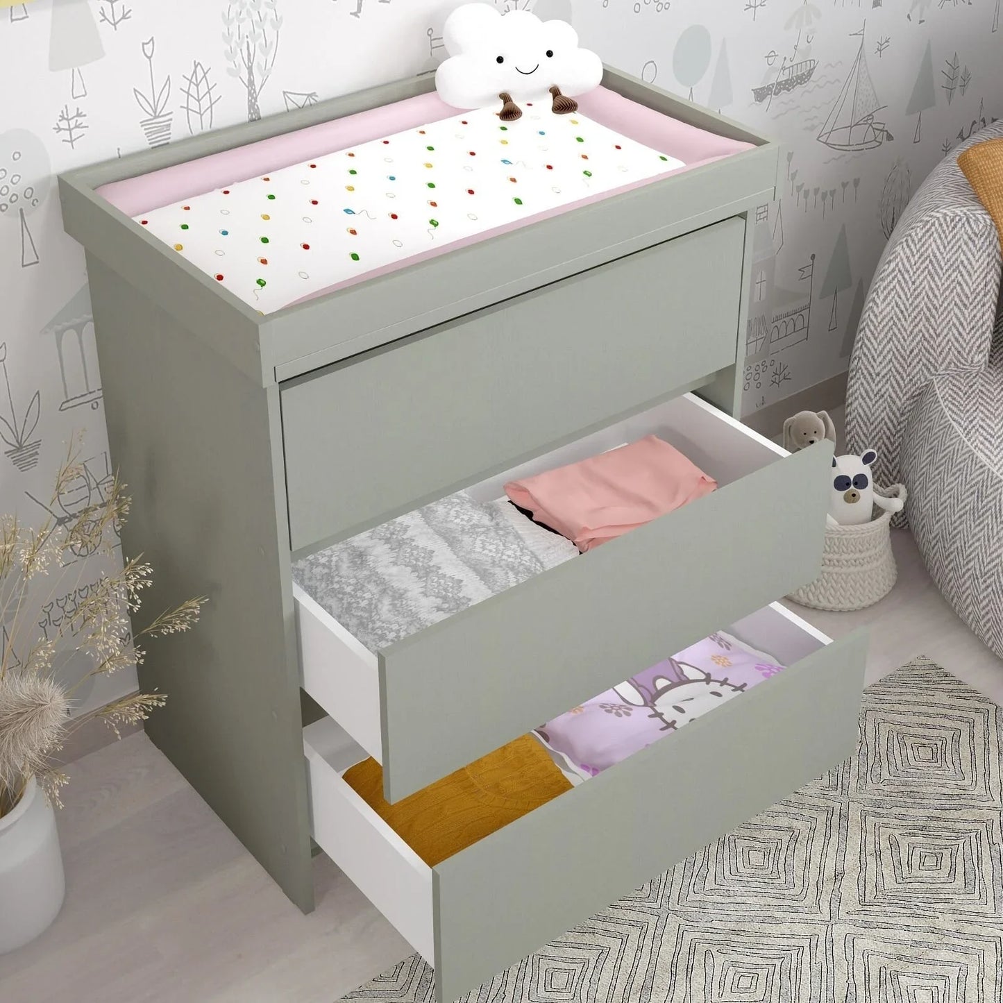 Shefa Kids 880 Baby Changing Unit - Grey