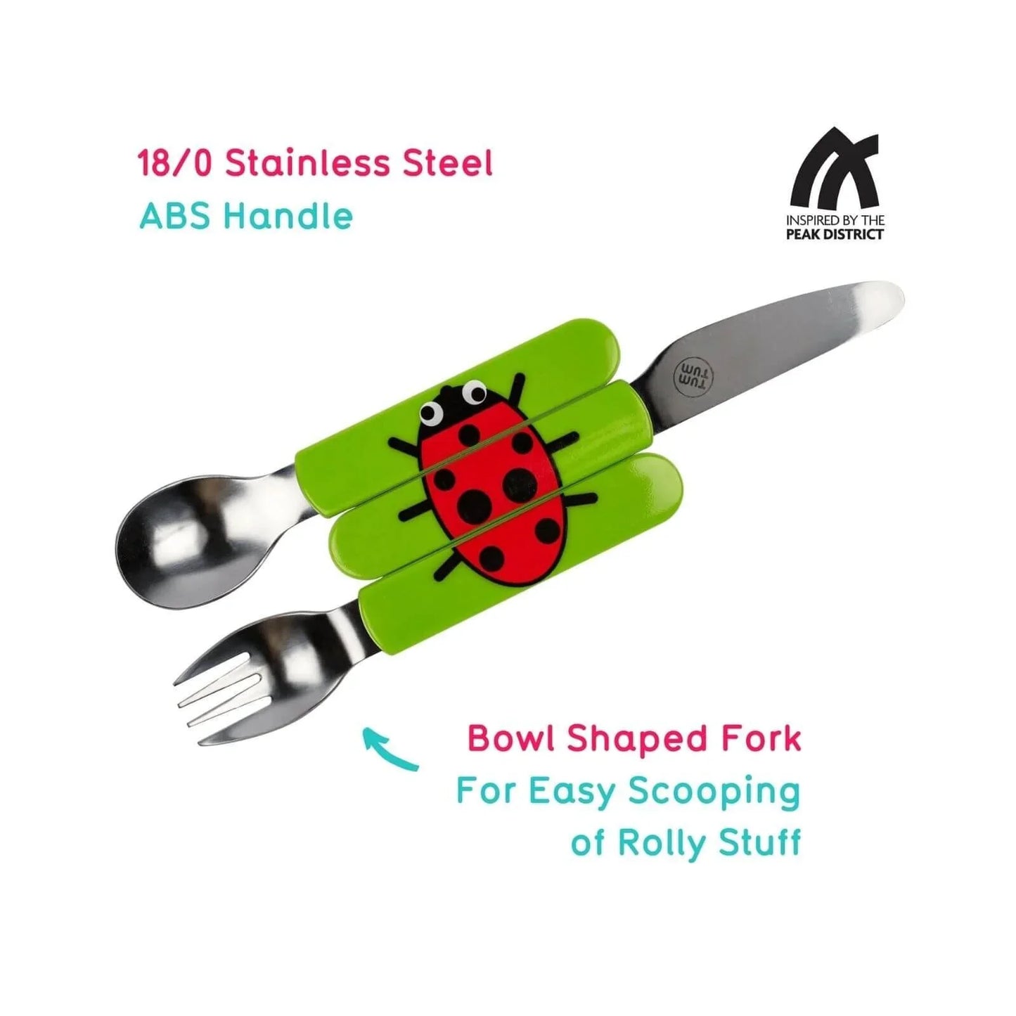 TUM TUM Travel Cutlery Set with Case - Ladybird