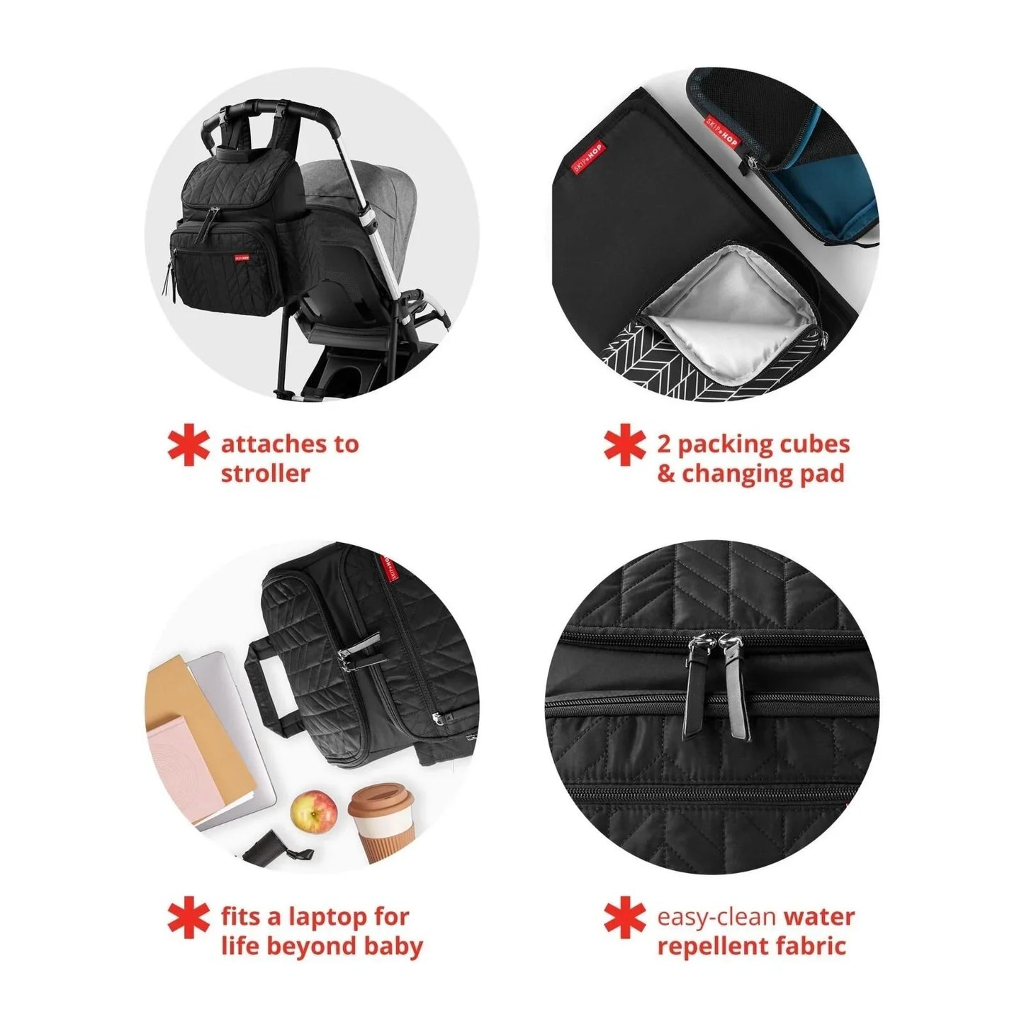 Skip Hop Forma Backpack Nappy Bag - Jet Black