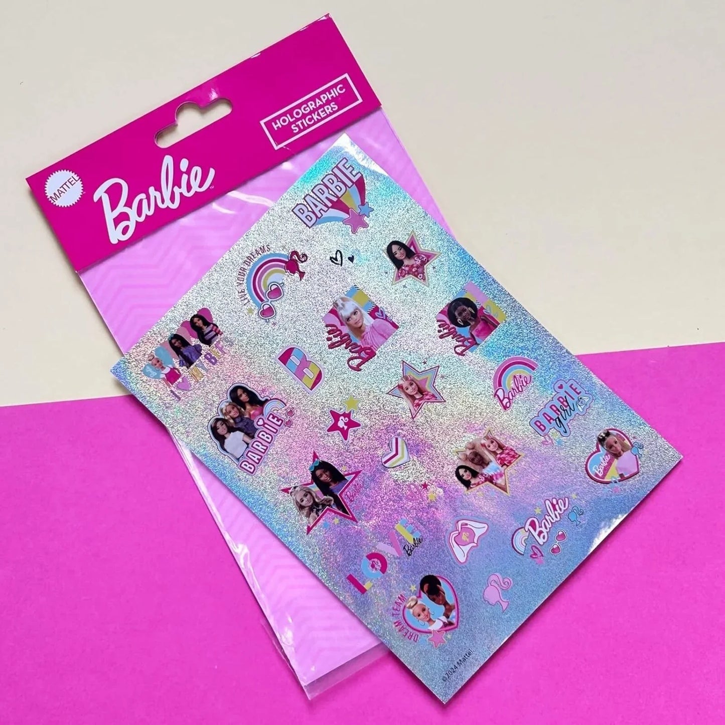 Barbie Holographic Sticker Sheet