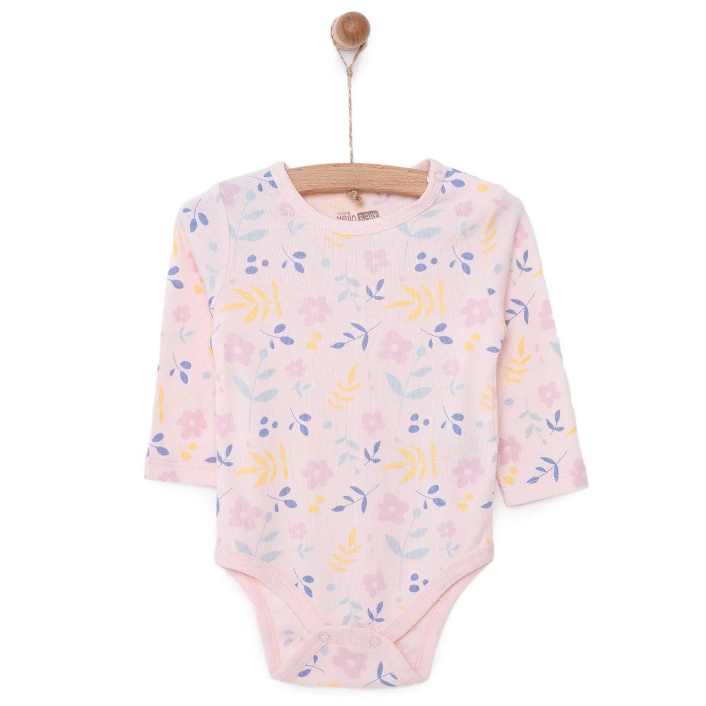HelloBaby Girl Long Sleeve Bodysuit - Light Pink