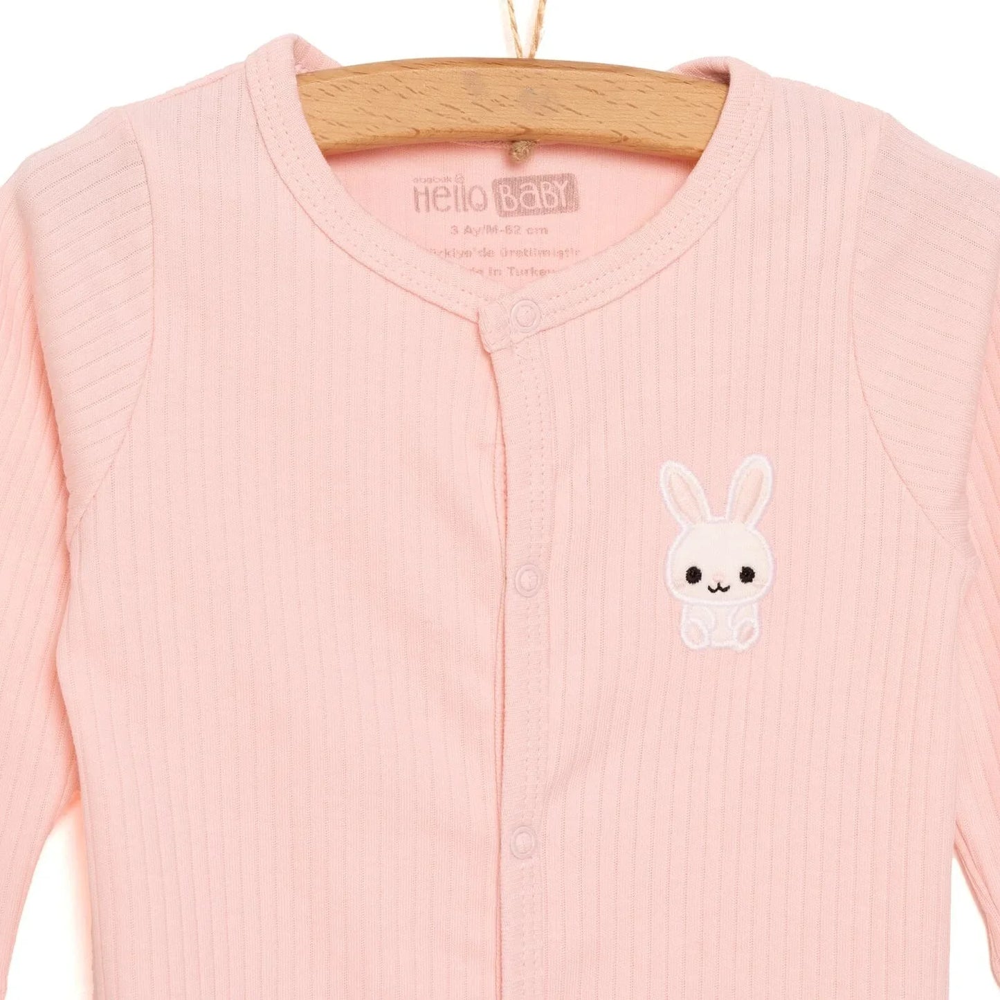 HelloBaby Newborn Girl Footed Jumpsuit - Light Pink