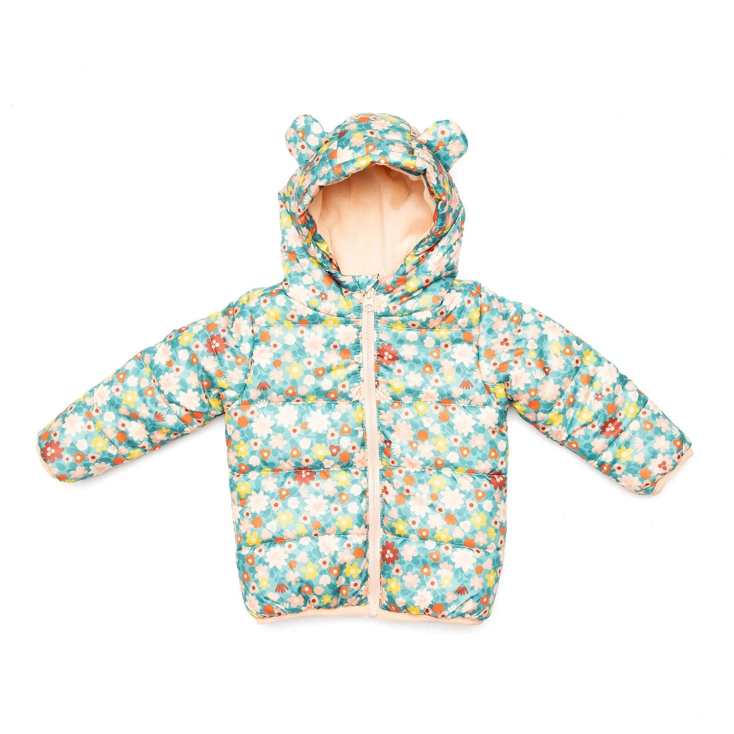 HelloBaby Basic Flower Printed Eared Coa - Printed