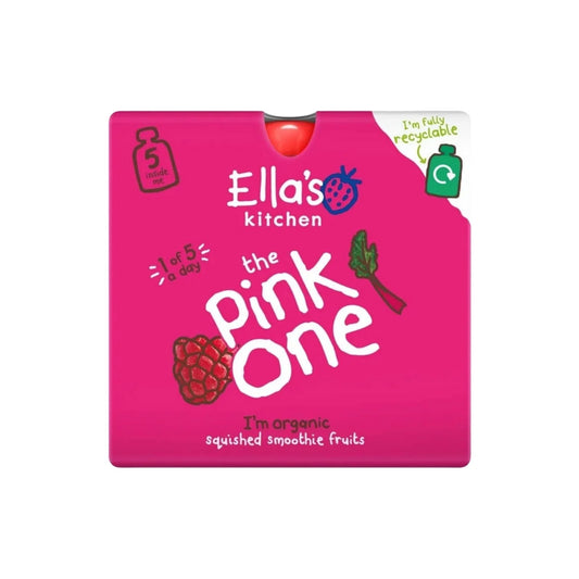 Ella's Kitchen Organic Smoothie The Pink One Multipack Baby Food Pouch 6+ months 450g (5x90g)
