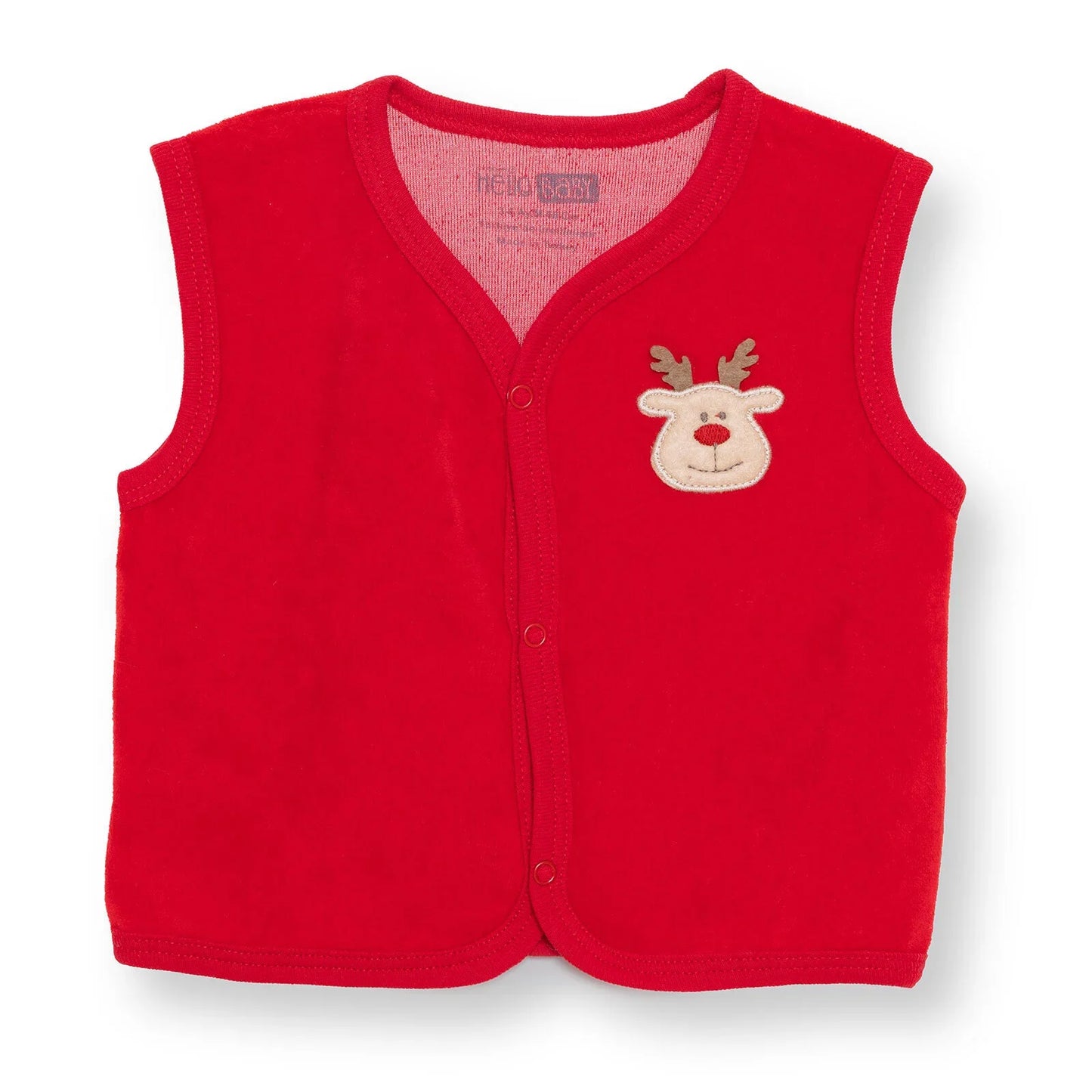 HelloBaby My First Christmas Unisex Newborn Vest - Red