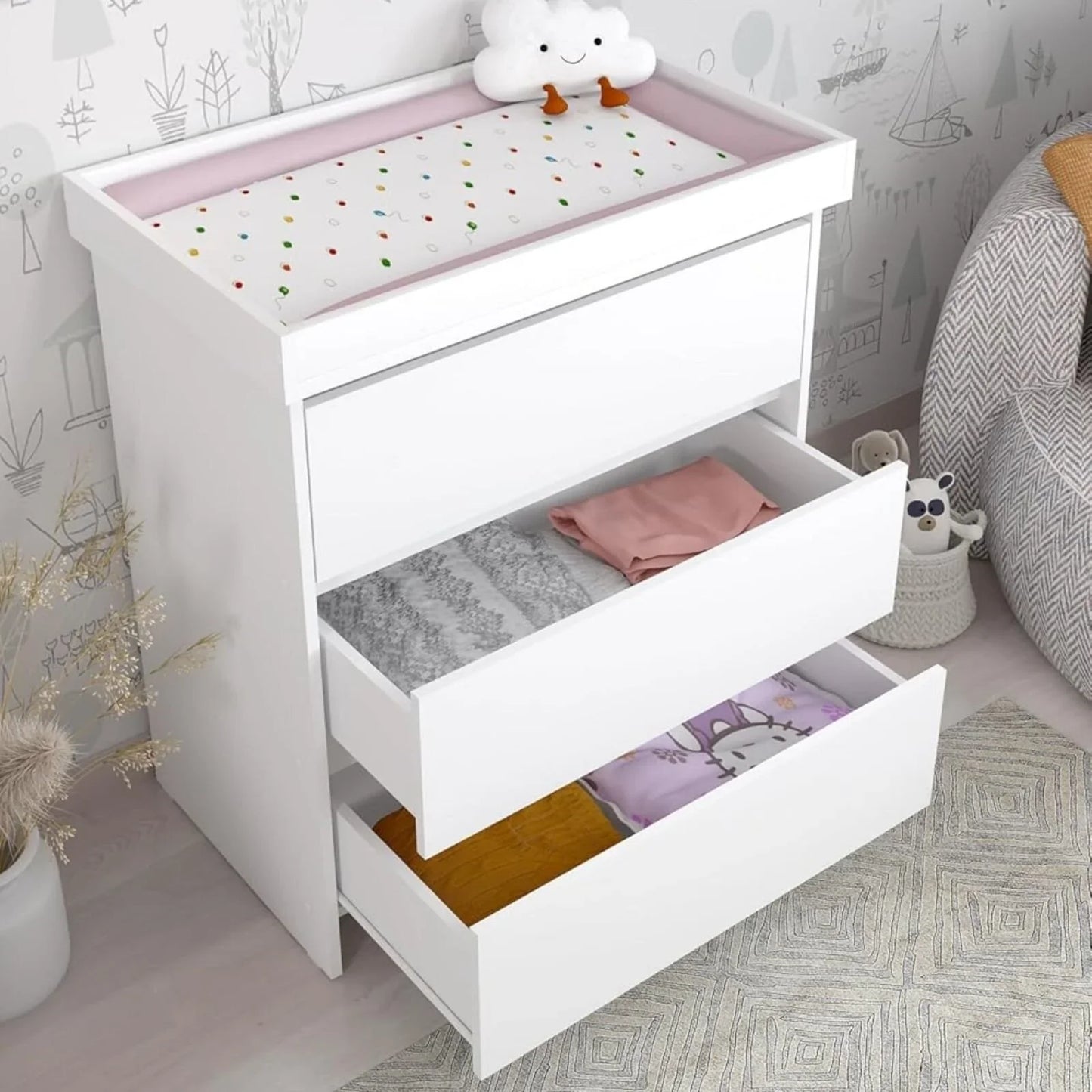 Shefa Kids 880 Baby Changing Unit - White