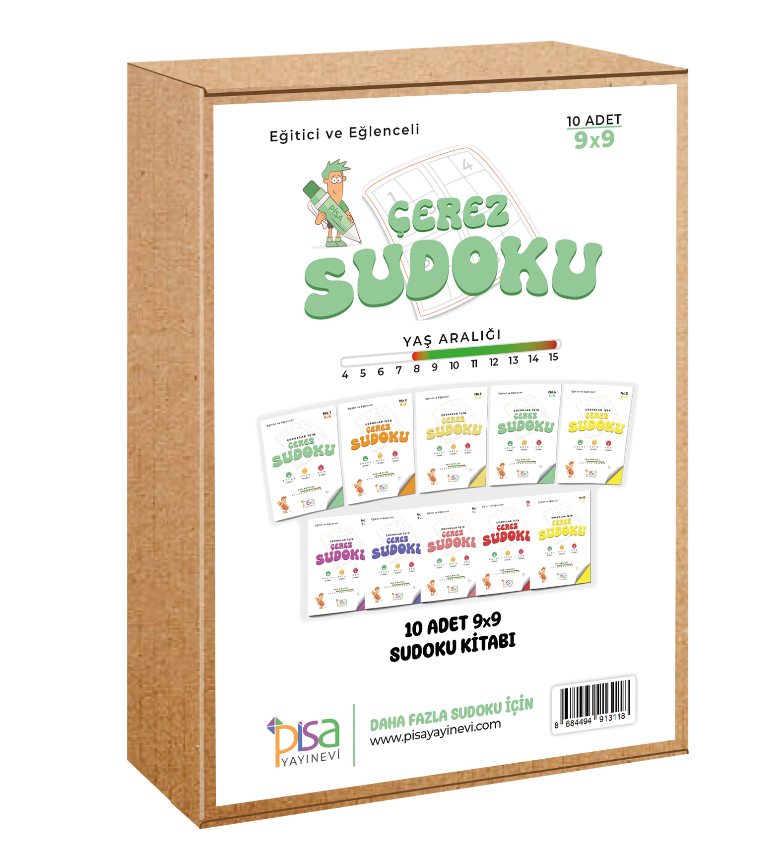 9x9 Eğitici ve Eğlenceli 10 Adet Çerez Sudoku Set