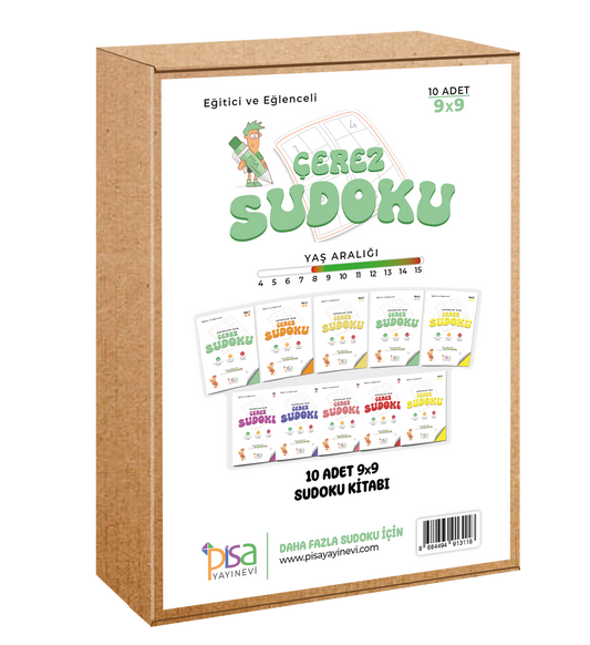 9x9 Eğitici ve Eğlenceli 10 Adet Çerez Sudoku Set