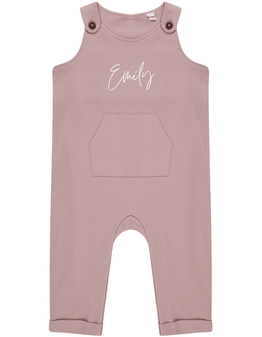 Bespoke Design Pink Organic Cotton Dungarees