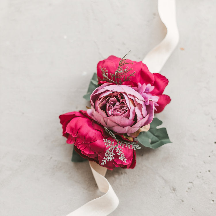 MINICAMP Pfingstrosen-Blumengirlande für Tipi &amp; Kinderzimmer-Dekor | Fuchsie