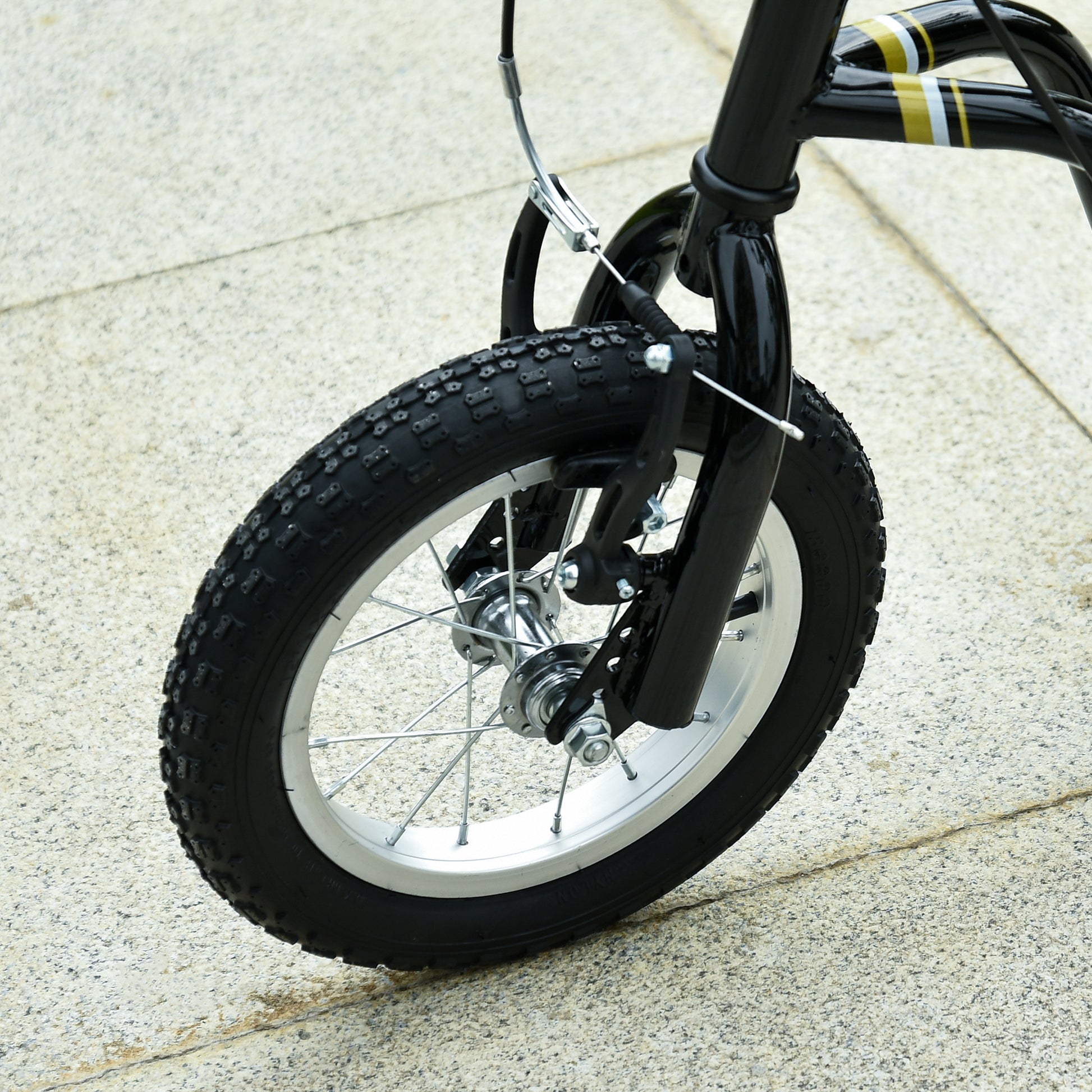 HOMCOM Teen Kids Stunt Scooter with Adjustable Handlebar, 12 Inch Rubber Tyres, Dual Brakes in Black-6