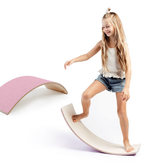 MAMOI® Wooden balance board for kids, Rocker seesaw, Baby balancing games, Toddler balance game, Wobble board, Play equipment for children, montessori sensory toys-0