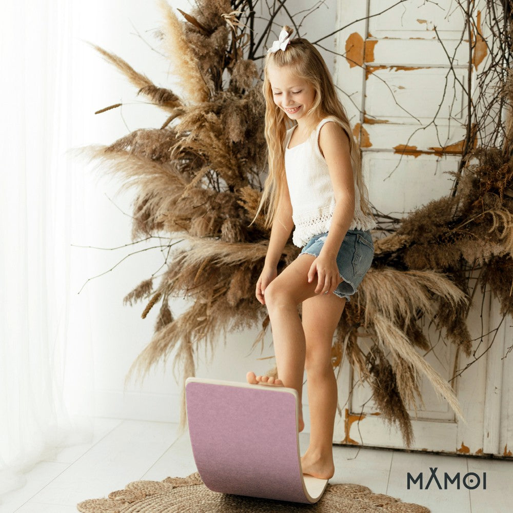 MAMOI® Wooden balance board for kids, Rocker seesaw, Baby balancing games, Toddler balance game, Wobble board, Play equipment for children, montessori sensory toys-4