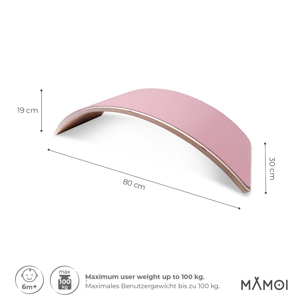 MAMOI® Wooden balance board for kids, Rocker seesaw, Baby balancing games, Toddler balance game, Wobble board, Play equipment for children, montessori sensory toys-2