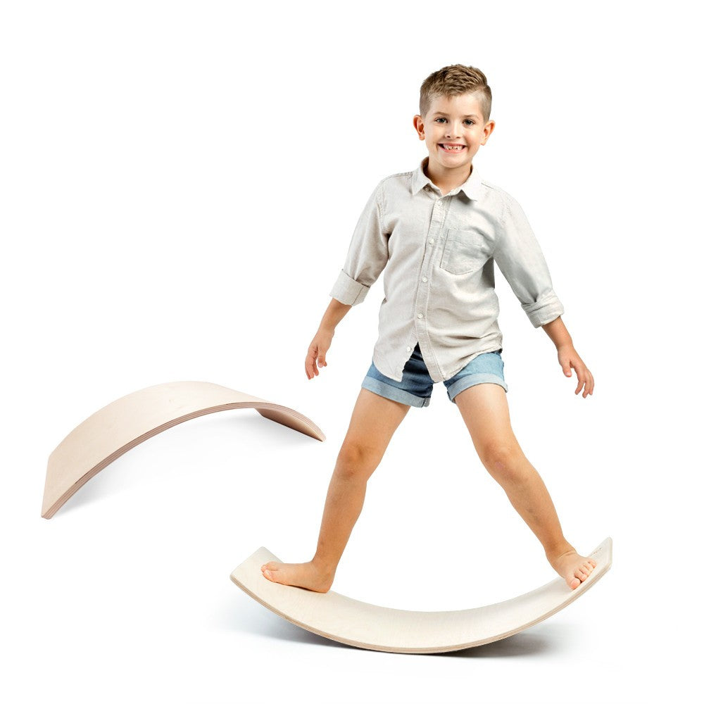 MAMOI® Wooden balance board for kids, Rocker seesaw, Baby balancing games, Toddler balance game, Wobble board, Play equipment for children, montessori sensory toys-0