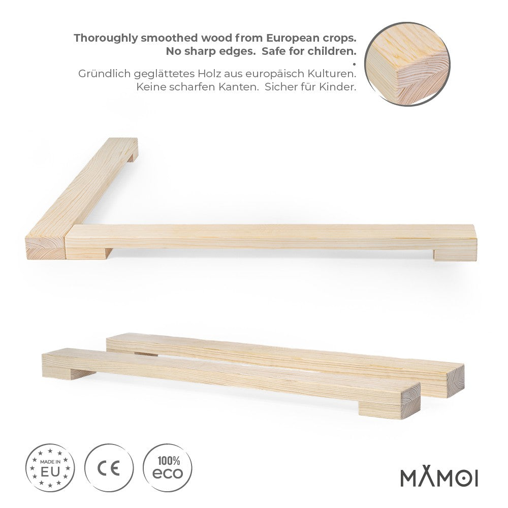 MAMOI® Gymnastics beam for kids (200 cm), Padded non-slip folding balance beam, Kids gym equipment at home, Gymnastic floor beams & bases for children-1