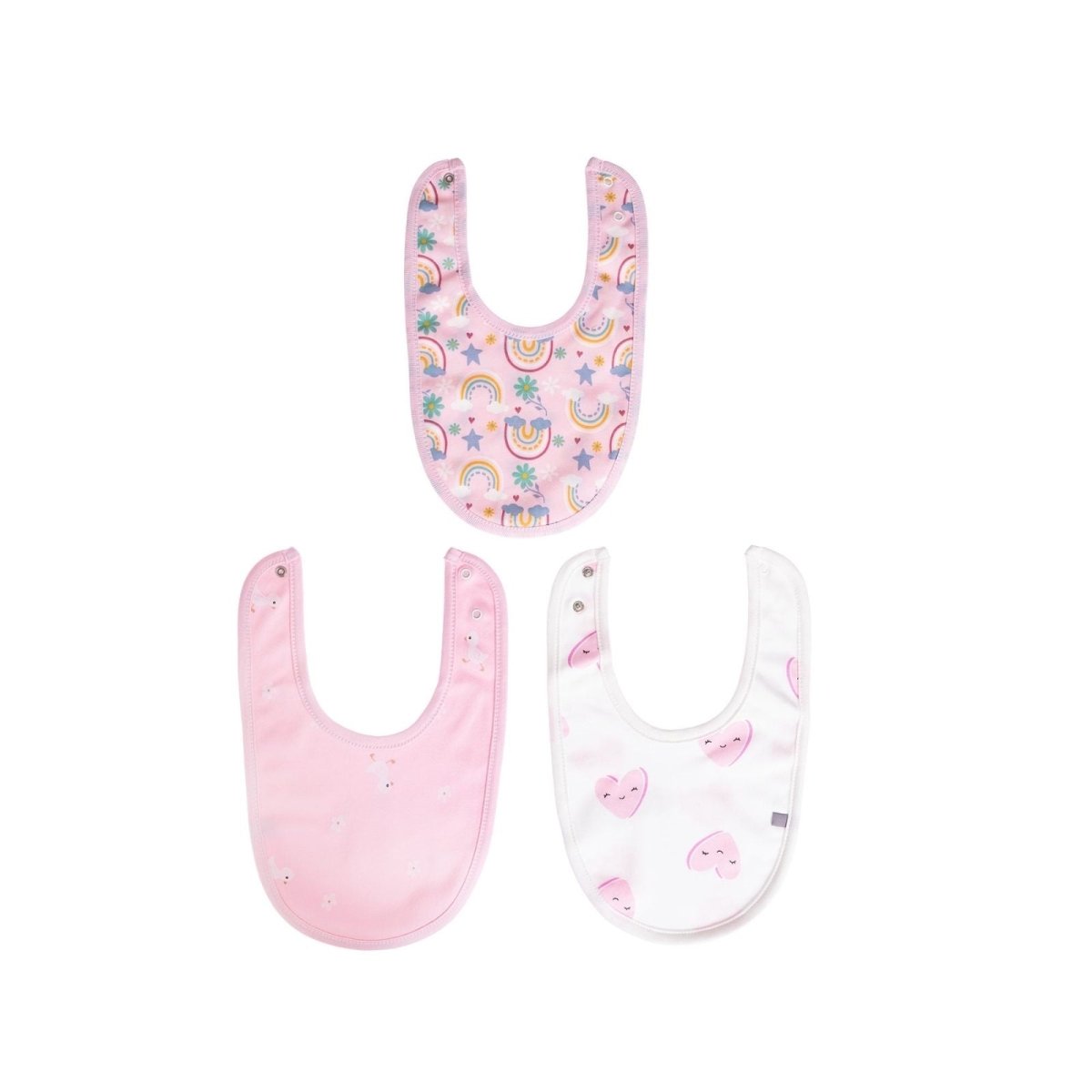 baby me Pink Baby Bib Pack of 3