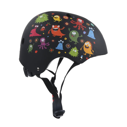 Monster Party Black - Kids Helmet-0