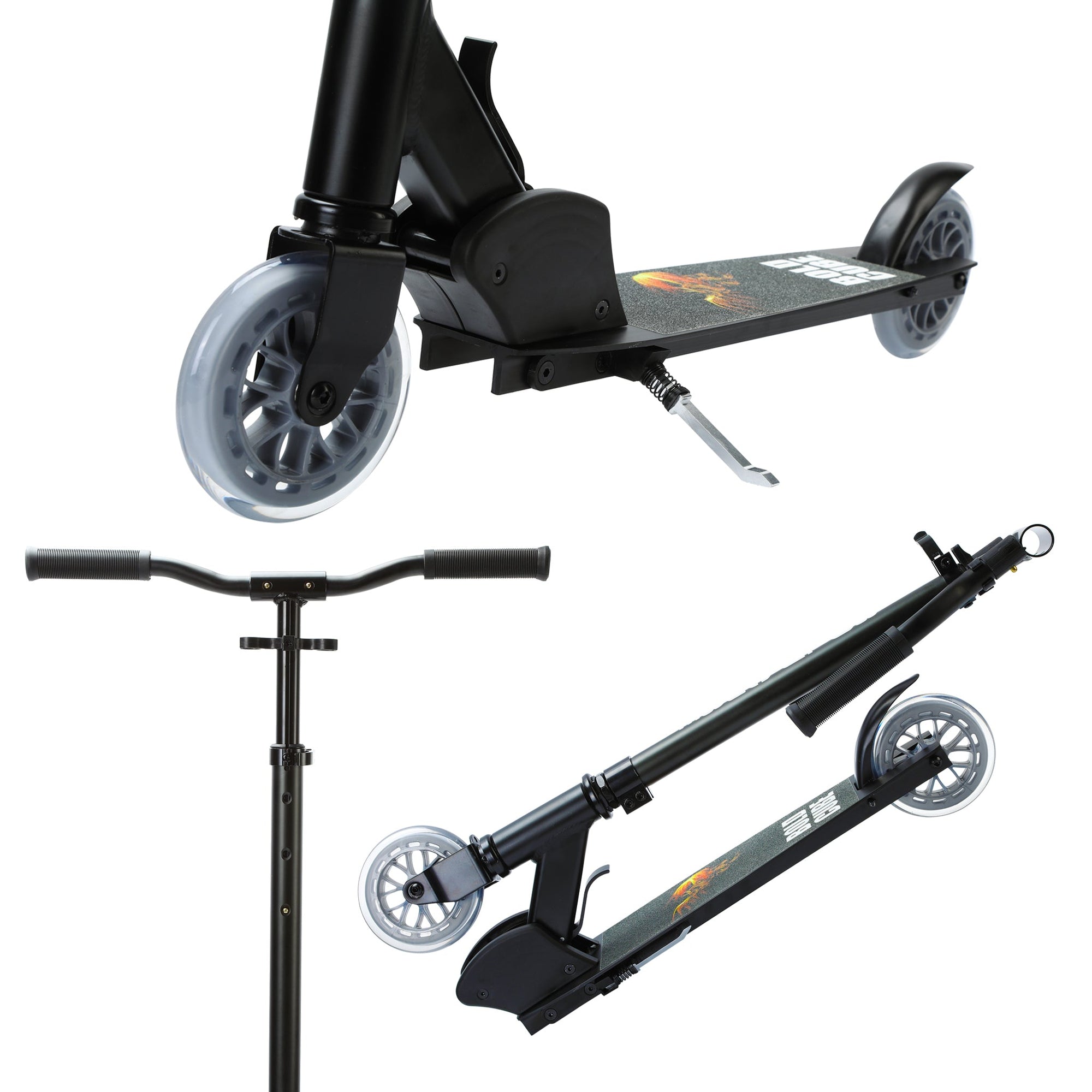 Black - Deluxe 2 Wheel Scooter - mezetto